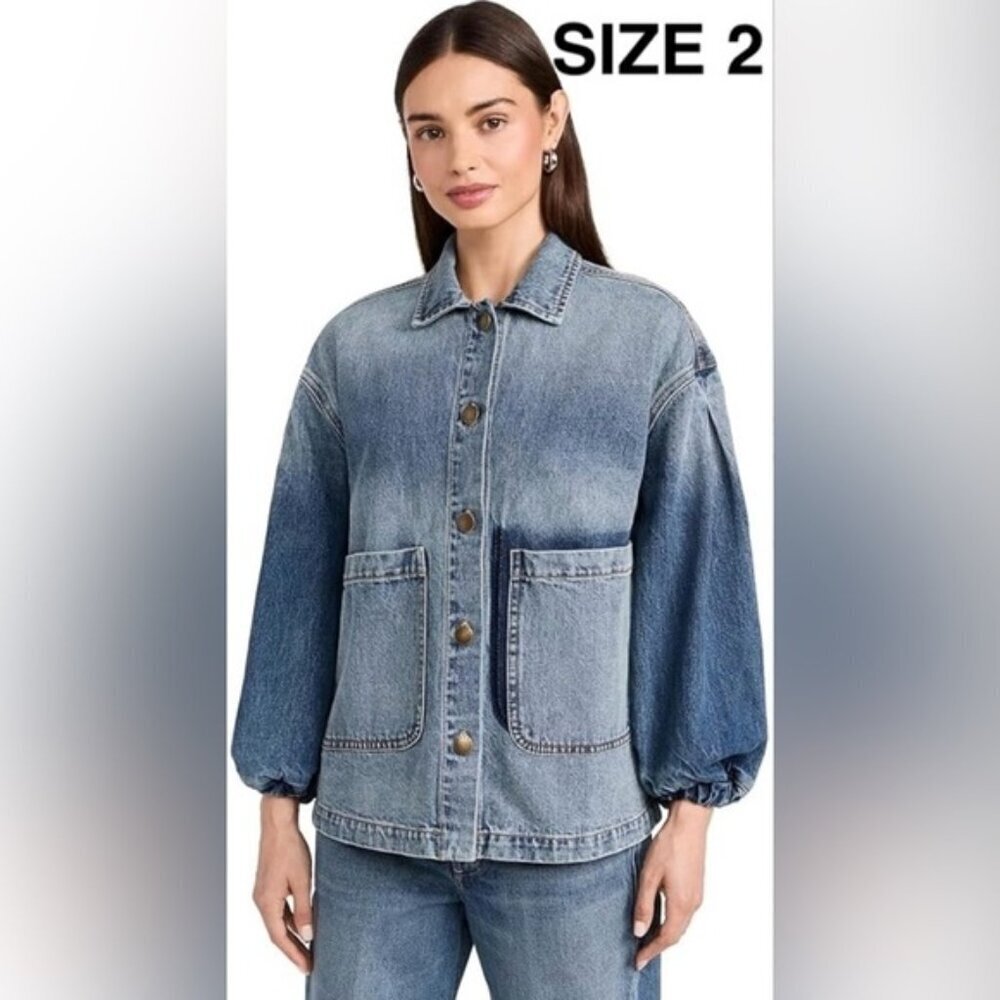 🩷 THE GREAT. - Women's The Blouson Sleeve Chore Jacket. Size: 2. NWT. (1766)